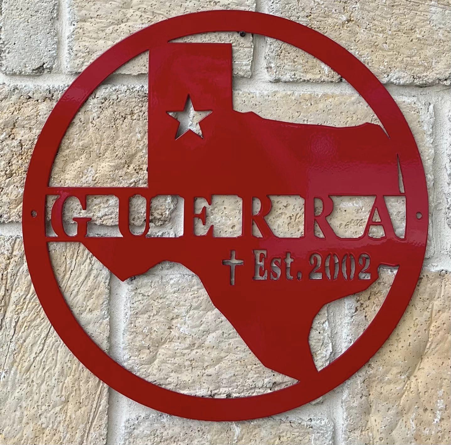 Custom Texas Metal Sign