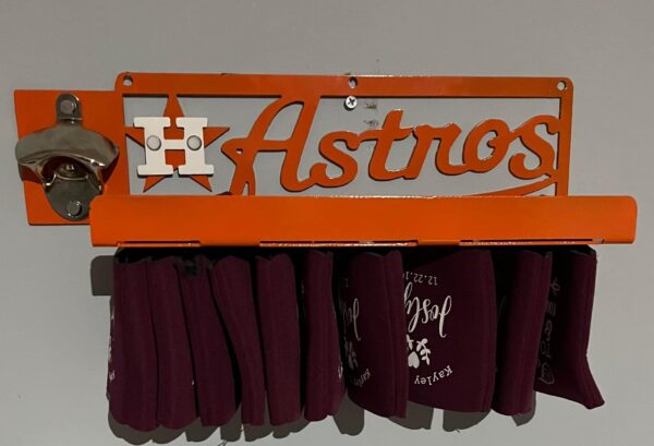 Astros koozie Holder With Bottle Opener