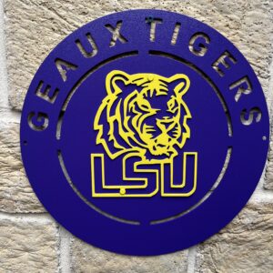 LSU Tiger Metal Sign