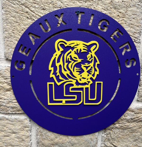 LSU Tiger Metal Sign